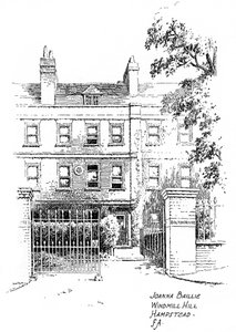 Joanna Baillies hus, Windmill Hill, Hampstead, London, 1912 av Frederick Adcock