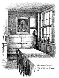 Johnsons Corner, Cheshire Cheese pub, City of London, 1912 av Frederick Adcock