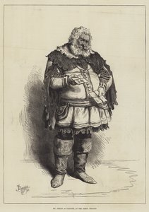 Mr Phelps som Falstaff, på Gaiety Theatre av Frederick Barnard