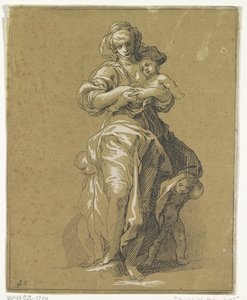 Caritas med tre barn av Frederick Bloemaert