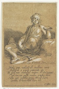Förlamad tiggare med en skål Små figurer (serietitel) av Frederick Bloemaert