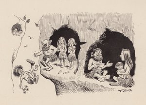 Våra antediluvianska förfäder av F Opper: Nummer trettionio (litografi) av Frederick Burr Opper