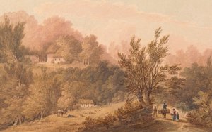 En körfält med figurer - Isle of Wight (?) av Frederick Calvert