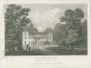 Chillington Hall: gravyr, nd [1830] (tryck) av Frederick Calvert