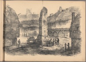 En av en serie av sextio skisser av stugor. London, 1825. av Frederick Calvert