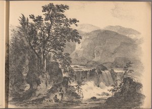 En av en serie av sextio skisser av stugor. London, 1825. av Frederick Calvert