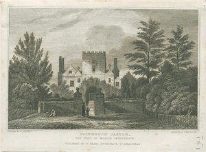 Stourton Castle: gravyr, nd [c 1830] av Frederick Calvert