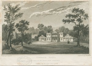 Tixall Hall: gravyr, nd [c 1830] (tryck) av Frederick Calvert