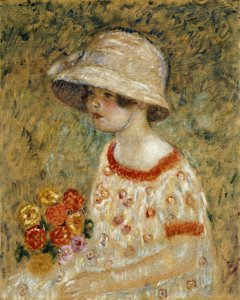 Porträtt av Frances Kilmer av Frederick Carl Frieseke