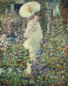 Sol och vind (olja på duk) av Frederick Carl Frieseke