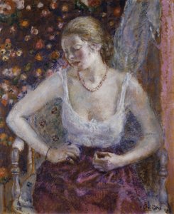 Kvinna som klär sig av Frederick Carl Frieseke