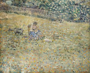 Kvinna och get av Frederick Carl Frieseke
