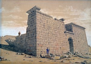 Templet, Nubia, Egypten, 1824 av Frederick Catherwood