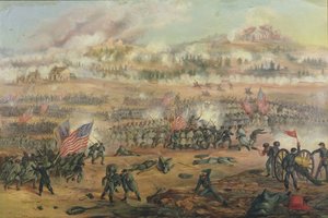 Slaget vid Fredericksburg den 13 december 1862 av Frederick Cavada