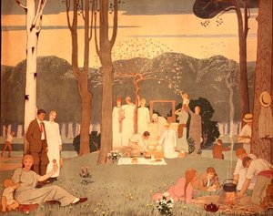 Picknickscen (affisch) av Frederick Cayley Robinson