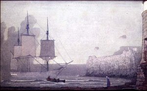 The Farewell (tempera ombord) av Frederick Cayley Robinson
