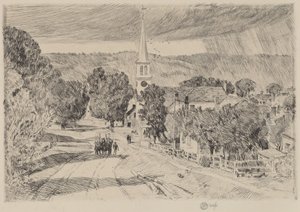 A Vermont Village, 1923. av Frederick Childe Hassam