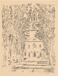 Colonial Church, Gloucester, 1918. av Frederick Childe Hassam