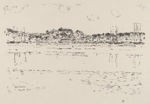 Inre hamnen, ca. 1918. av Frederick Childe Hassam