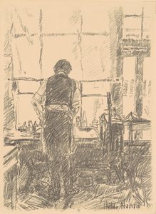 Porträtt av Joseph Pennell, 1917. av Frederick Childe Hassam