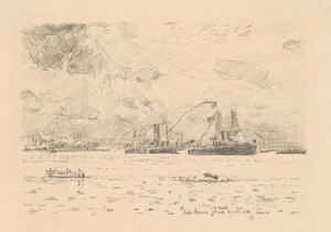 Flottans återkomst, 1918. av Frederick Childe Hassam