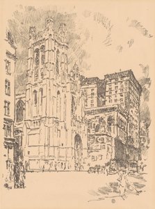 St. Thomas, New York, 1918. av Frederick Childe Hassam