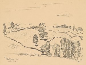 Sten staket, Land of Nod, 1918. av Frederick Childe Hassam
