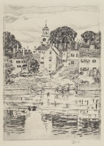 The Church Tower, Portsmouth, 1921. av Frederick Childe Hassam