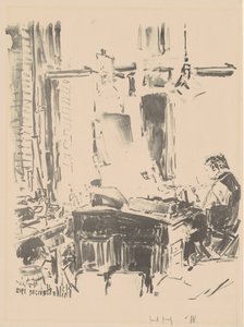 Litografen, 1918. av Frederick Childe Hassam