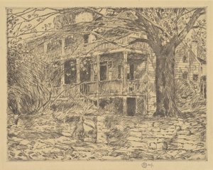 Det gamla huset, Cos Cob, 1915. av Frederick Childe Hassam