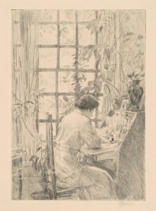 Skrivbordet, 1915. av Frederick Childe Hassam