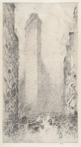 Washingtons födelsedag - Fifth Avenue & 23rd Street, 1916. av Frederick Childe Hassam