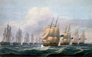Kapten Beresford i HMS Theseus leder sin eskader av fartyg från 