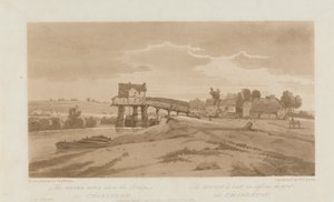 Vattenkvarnen ovanför bron vid Charenton 1803; Skylt 20 från Views in Paris, Emanuel Volume-spårningen av plattan B181.25.2629