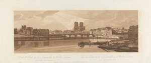 Utsikt över Pont de la Tournelle och Notre Dame, tagen från Arsenalen 1802