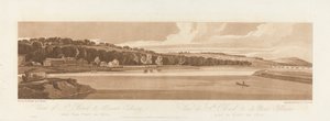 Vy över St. Cloud och Mount Calvary tagen från Pont de Seve 1802; Skylt 18 från Views in Paris, Emanuel Volume-spårningen av plattan B1981.25.2627