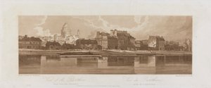 Utsikt över Pantheon, tagna från Arseal 1803; Platta 12 från Views in Paris, Emanuel Volume-spårningen av plattan 1981.25.2621