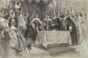 Den andra installationen av Cromwell som beskyddare, i Westminster Hall, 26 juni 1657