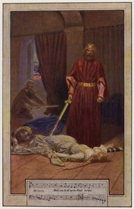 Han är överraskad av Assassins (färg litho) av Frederick Colin Tilney