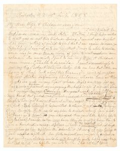 Brev skrivet av John Brown och Frederick Douglass till Browns fru och barn, 30 januari 1858. av Frederick Douglass