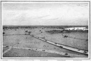 Panorama över Calcutta, Indien, c1840-talet