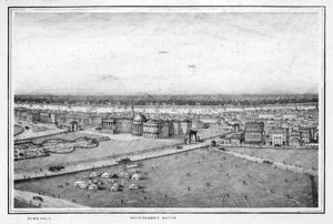 Regeringshuset och rådhuset, Calcutta, Indien, c1840-talet.