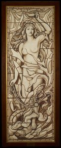 Eld, från serien The Four Elements, c.1888-89 (penna & bläck med tvätt över penna på papper) av Frederick G. Smith