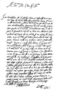 Brev av Galileo Galilei, 1627 1865.