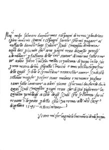 Brev av Michelangelo Buonarroti, 1545 1865.