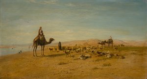 On the Banks of the Nile (olja på duk) av Frederick Goodall