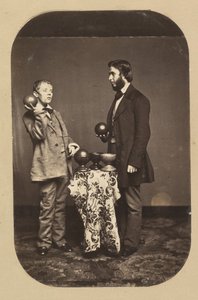 Dr. Joseph Parrish och en idiot, ca. 1858.