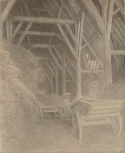 Great Cokkeswell Barn (nära Kelmscott): Interiör av Frederick H. Evans