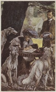 Illustration för They av Rudyard Kipling (färg litho) av Frederick Henry Townsend