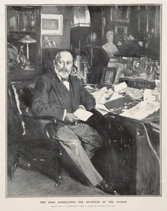 Kung Edward VII driver nationens verksamhet av Frederick Henry Townsend